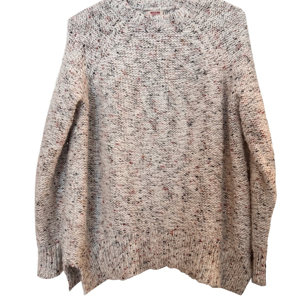 Mossimo Supply Co. Cream Fleck Speckled Crew Neck Sweater